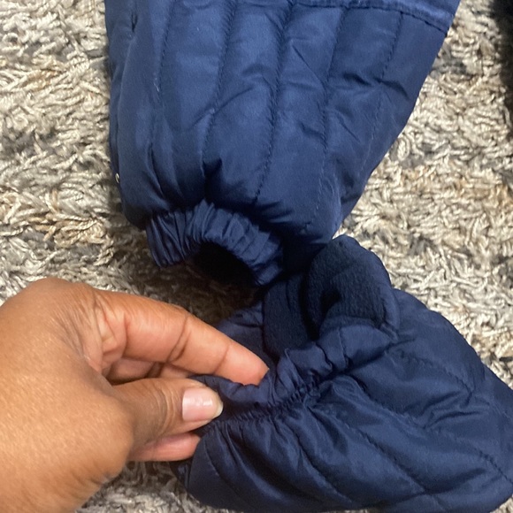 First impressions, fleece line outerwear, onesie with detachable feet sz 24M - Picture 2 of 6
